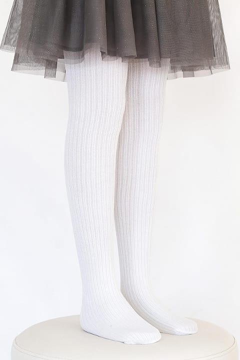 Rib Viskon Kaydırmaz Taban Çocuk Külotlu Çorap Daymod 2112027 - 2