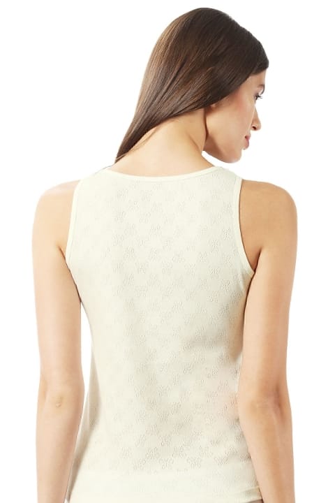 Pamuklu Ribana Kalın Askılı Kadın Atlet Özkan 20584 - Ekru