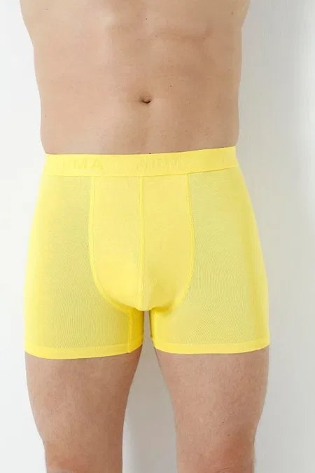 Pamuklu Sarı Erkek Bambu Boxer 3'lü Paket Arma Yıldız 1172 - Sarı