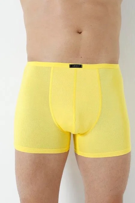 Bambu Kumaş İnce Bel Lastikli Boxer Arma Yıldız 1190 - Sarı