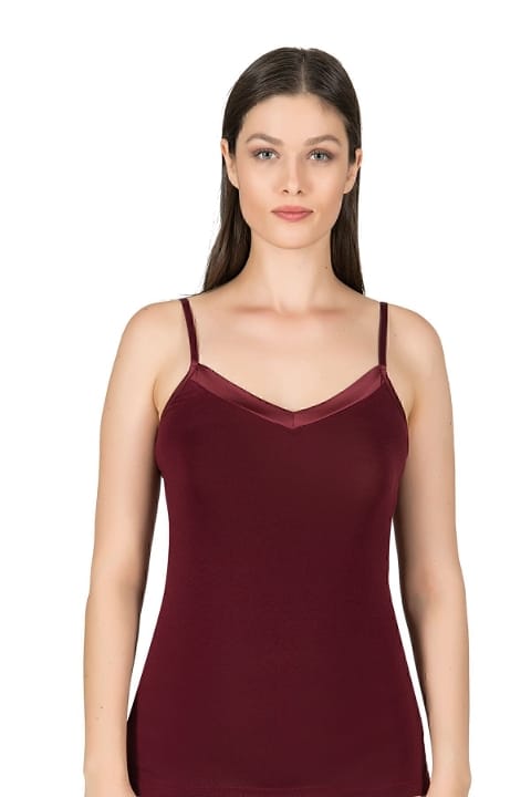 Esnek İnce Askılı Viskon Kadın Atlet Özkan 25217 - Bordo