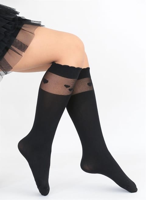 Kaydırmaz Tabanlı Pamuklu Çocuk Dizaltı Çorap Daymod 2221001 - 2