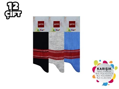 Mevsimlik Anti-Alerjik Çocuk Soket Çorap Asorti Şirin 002 - Asorti
