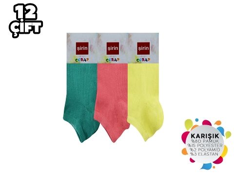 Pamuklu Mevsimlik Kız Çocuk Patik Çorap Şirin 003 - Asorti