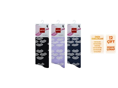 Dikişsiz Esnek Bel Bandı Bayan Çorap Mor Şirin 4000 - 2