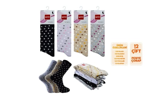 Dikişsiz Esnek Bel Yapılı Mor Külotlu Çorap Şirin 4000 - Asorti