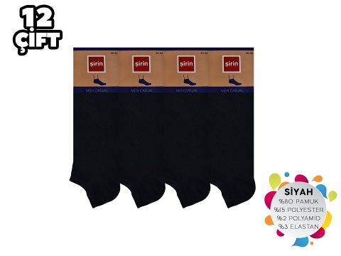 Dikişsiz Ter Emici Erkek Patik 12'li Şirin 7090 - 2