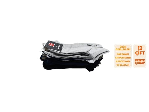 Dikişsiz Ter Emici Pamuklu Erkek Patik Çorap Seti Şirin 7090 - Asorti