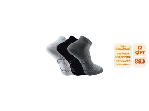 Dikişsiz Pamuklu Ter Emici Erkek Patik Çorap Şirin 7090 - Asorti