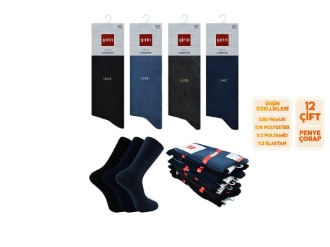 Ter Emici Mor Dört Mevsim Erkek Soket Çorap Şirin 7755