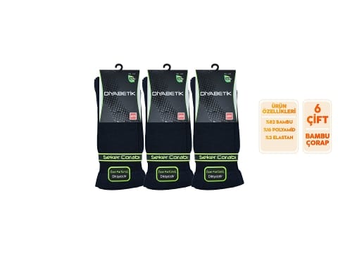 Dikişsiz Antibakteriyel Bambu Erkek Çorap Şirin 8100 - 2