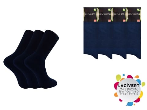 Dikişsiz Terletmeyen Bambu Erkek Çorap Seti Şirin 8100