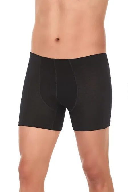 Bambu Esnek Bel Lastikli Erkek Boxer Yıldız 321 - Siyah