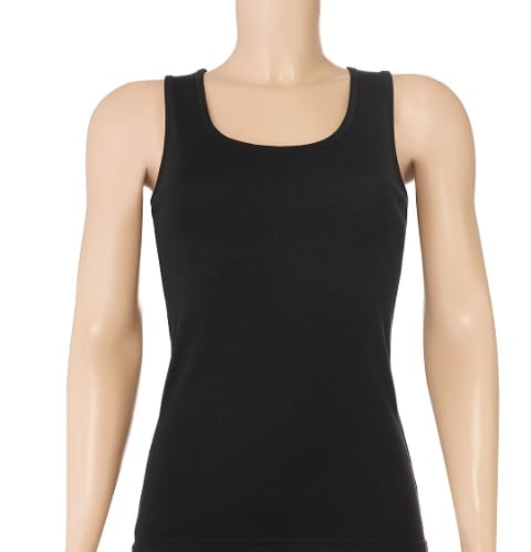 Pamuklu Kalın Askılı Kadın Atlet Siyah Yıldız 2038