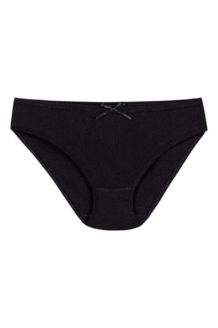 Pamuklu Yüksek Bel Bikini Külot Siyah Yıldız 3578 - Siyah