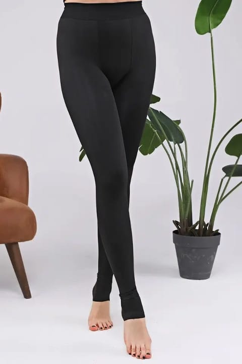 Yüksek Bel Esnek Peluş Tayt Pera Fitol 8022 - 2