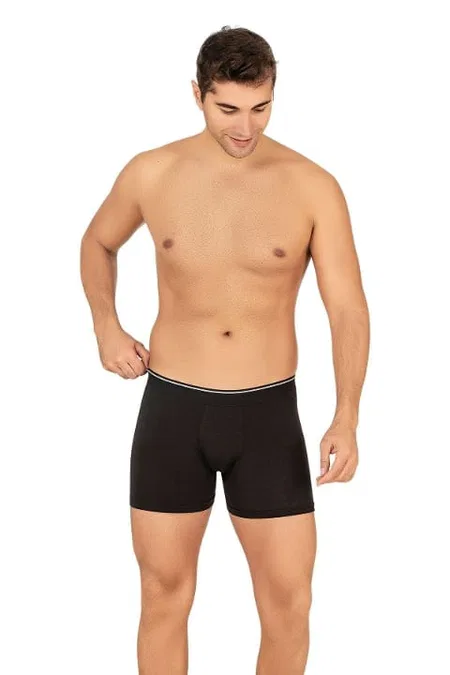 Pamuk Modal Esnek Boxer Şort Özkan 11256 - Siyah