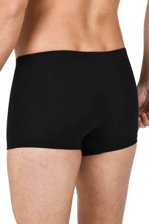 Pamuklu Likralı Esnek Rahat Boxer Şort Özkan 12024 - Siyah