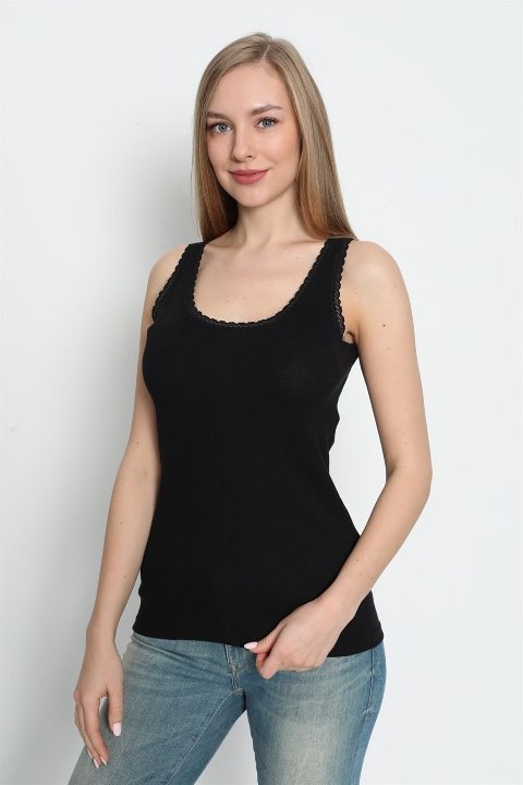 Kalın Askılı Dantel Detaylı Atlet Arma Yıldız 3363 - 2