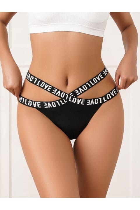 Yüksek Bel Dantel Body Siyah Lily Bianca 1020 - Siyah