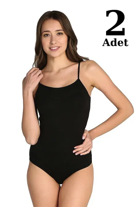 Siyah Likra Çıtçıtlı Body Arma Yıldız 3336 - Siyah
