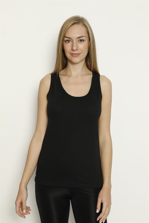 Siyah Likralı Geniş Askılı Atlet 3lü Paket Arma Yıldız 3355 - 2