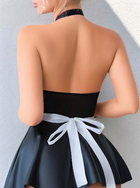 Lily Bianca Parlak Siyah Dantel Detaylı Kostüm Lily Bianca 179 - Görsel 2