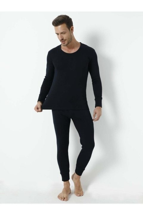 Fırçalı İç Yüzey Termal Takım Erkek Arma 1137 - Siyah