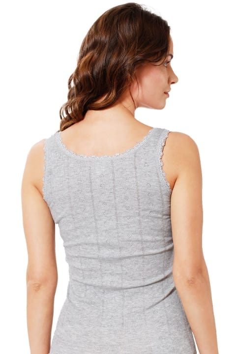 Esnek Yüksek Pamuklu Kalın Askılı Kadın Atlet Özkan 23493 - Gri