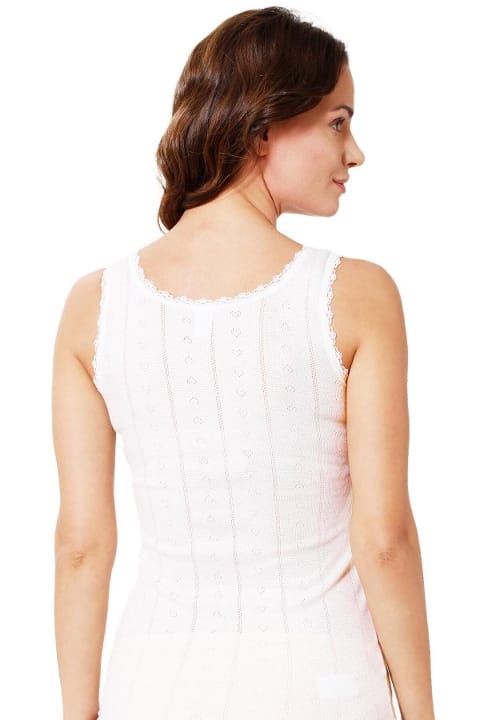 Esnek Yüksek Pamuklu Kalın Askılı Kadın Atlet Özkan 23493 - Ekru