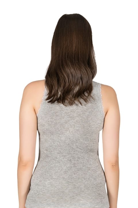 Kalın Askılı Ribana Pamuklu Kadın Atlet Özkan 24202 - Gri