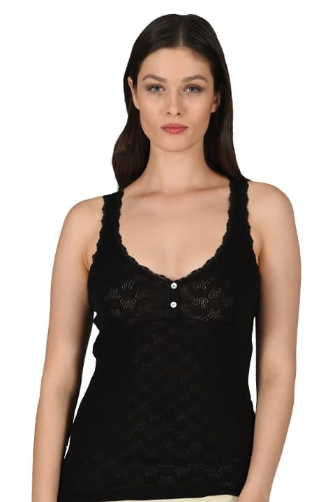 Kalın Askılı Ribana Pamuklu Kadın Atlet Özkan 24202 - Siyah