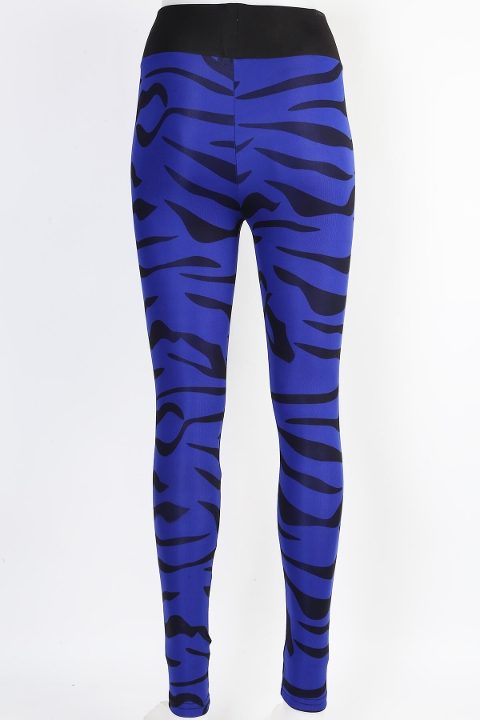 Yüksek Bel Esnek Tayt Kadın Derya 09 - Saks Mavi