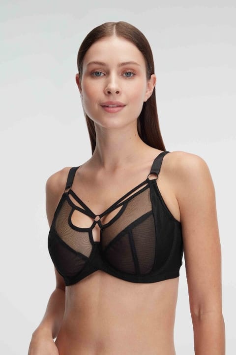 Tüllü Balenli Desteksiz Dolgusuz Yaka Detaylı Toparlayıcı Küçültücü Sütyen Anıl 3788