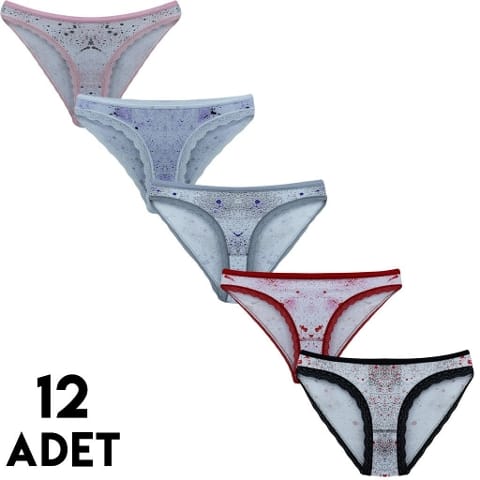 Yüksek Bel Karın Desteği Bikini Külot Tutku 0541