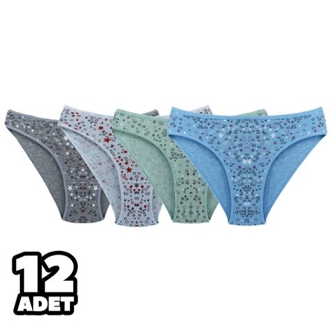 İnce İp Detaylı String Külot Asorti Tutku 0578 - Asorti