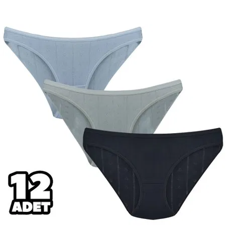 Pamuklu Yüksek Bel Bikini Külot Tutku 0679 - Beyaz