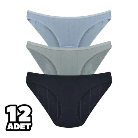 Pamuklu Yüksek Bel Bikini Külot Tutku 0679 - Beyaz