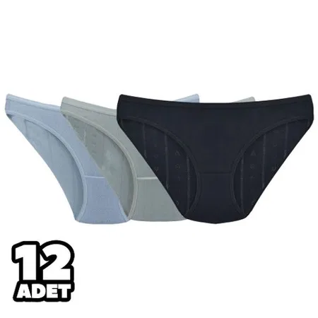 Pamuklu Yüksek Bel Bikini Külot Tutku 0679 - Beyaz