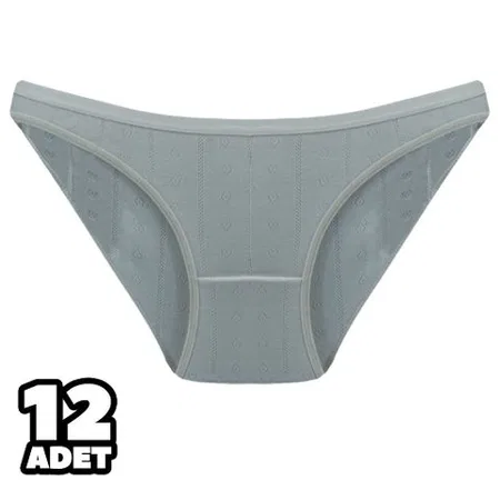 Pamuklu Yüksek Bel Bikini Külot Tutku 0679 - Beyaz