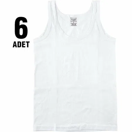 Pamuklu Dayanıklı Ribana Atlet Tutku 0125 - Beyaz