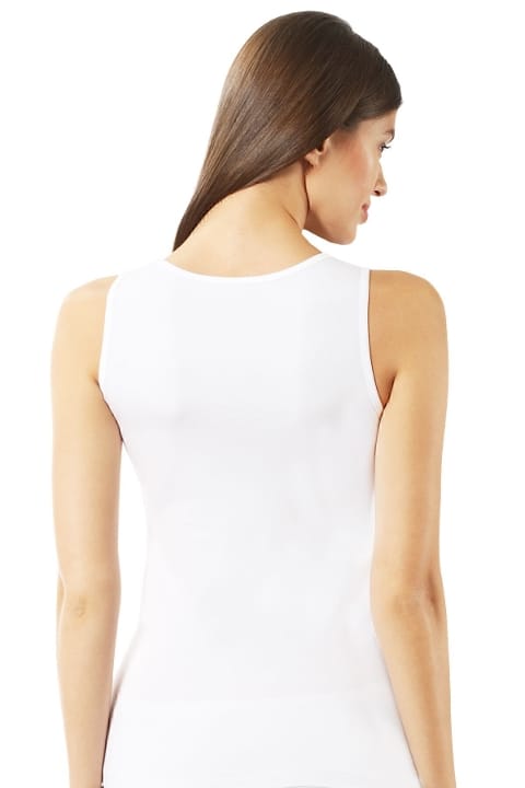 Pamuklu Modal Rahat Kalın Askılı Kadın Atlet Özkan 20587 - Beyaz