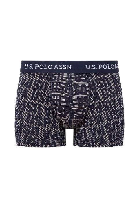 Pamuklu Esnek Bel Lastiği Erkek Boxer Us. POLO Assn. 80503 - Lacivert-Mavi