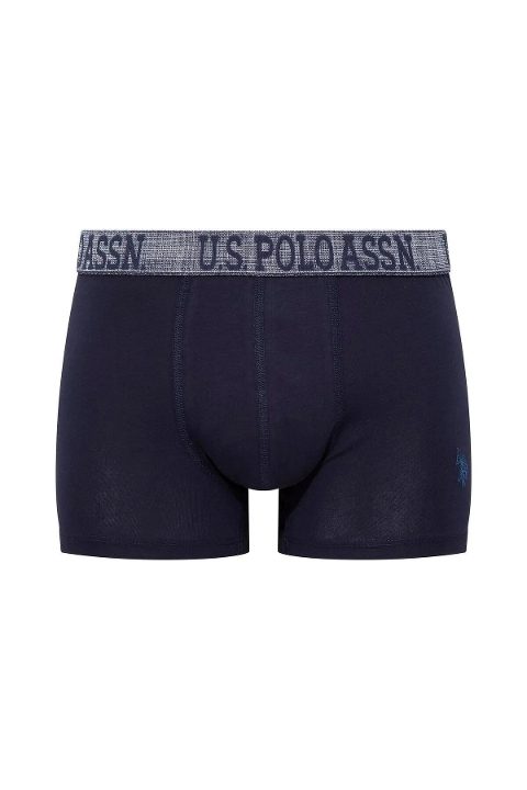 Pamuklu Esnek Bel Lastiği Erkek Boxer Us. POLO Assn. 80503 - Lacivert-Mavi