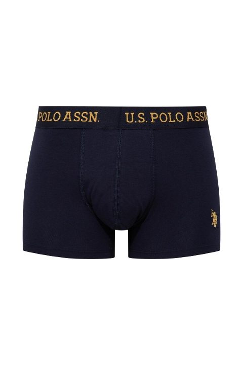 Pamuklu Esnek Bel Lastiği 3'Lü Erkek Boxer U.S. Polo Assn. 80497 - Lacivert