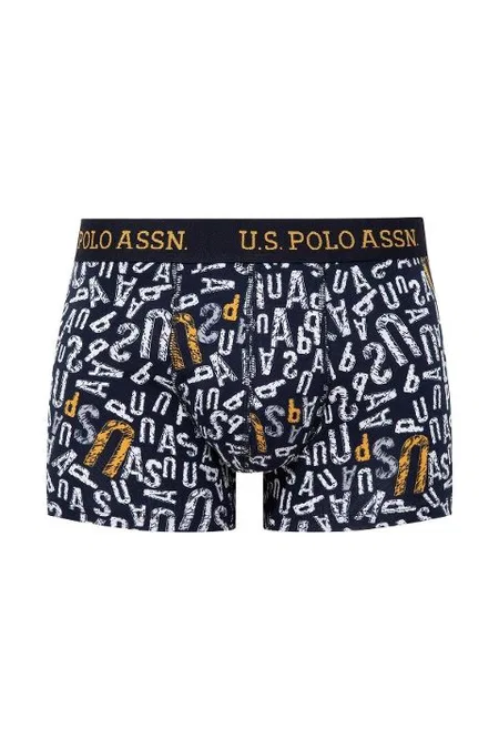 Pamuklu Esnek Bel Lastiği 3'Lü Erkek Boxer U.S. Polo Assn. 80497 - Lacivert
