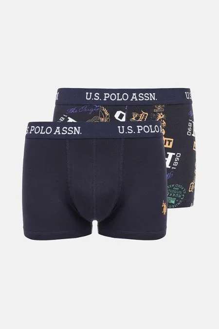 Pamuklu Esnek Bel Lastiği Erkek Boxer Us. POLO Assn. 80476 - Lacivert