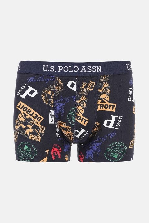 Pamuklu Esnek Bel Lastiği Erkek Boxer Us. POLO Assn. 80476 - Lacivert
