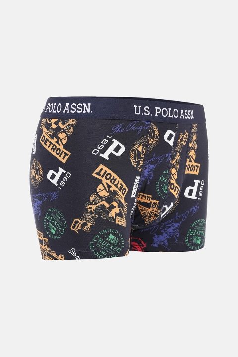 Pamuklu Esnek Bel Lastiği Erkek Boxer Us. POLO Assn. 80476 - Lacivert