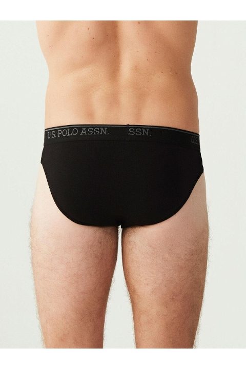 Pamuklu Lastikli Erkek Slip Takımı Us. POLO Assn. 90003 - Siyah